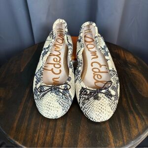 Sam Edelman Felicia Snake Print Ballet Flats Size 5